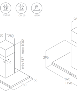 Máy hút mùi áp tường Elica MOON IS IX/A/60X90 PRF0093507A - 12 Máy hút mùi áp tường Elica MOON IS IX/A/60X90 PRF0093507A - 11