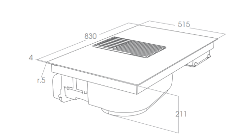Máy hút mùi kết hợp bếp từ Elica NIKOLATESLA PRIME BL/A/83 PRF0138475A - 3