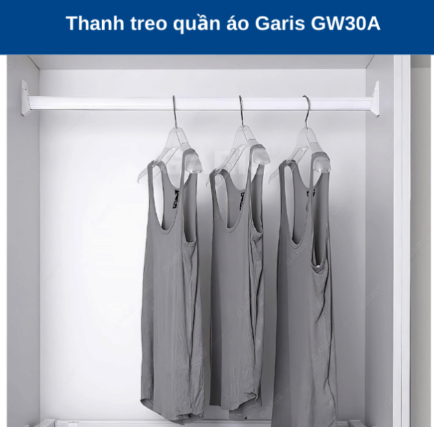 Suốt treo quần áo hợp kim nhôm Garis GW30A