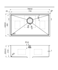 Chậu FAGOR Format SBSS784422-SS - 5