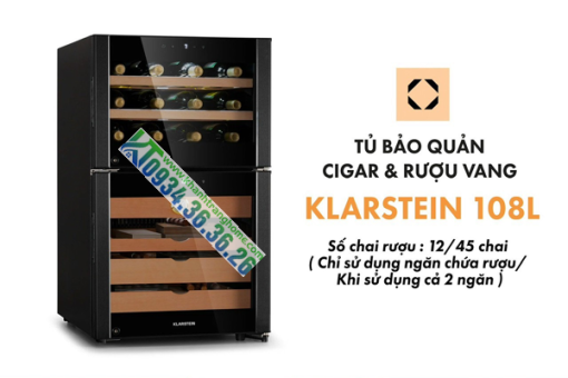 TỦ BẢO QUẢN CIGAR và RƯỢU VANG KLARSTEIN EL DORADO 108L - 7