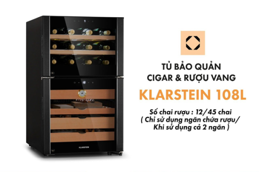 TỦ BẢO QUẢN CIGAR và RƯỢU VANG KLARSTEIN EL DORADO 108L - 1