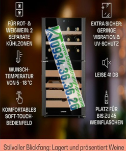 TỦ BẢO QUẢN CIGAR và RƯỢU VANG KLARSTEIN EL DORADO 108L - 18 TỦ BẢO QUẢN CIGAR và RƯỢU VANG KLARSTEIN EL DORADO 108L - 17