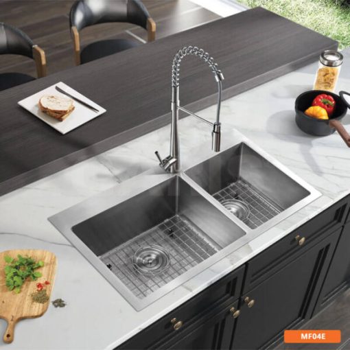 Vòi rửa tay nóng lạnh inox cao cấp GARIS MF04E - 1