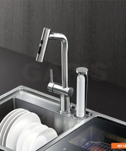 Vòi rửa tay cao cấp nóng lạnh inox 304 GARIS MF16E - 17