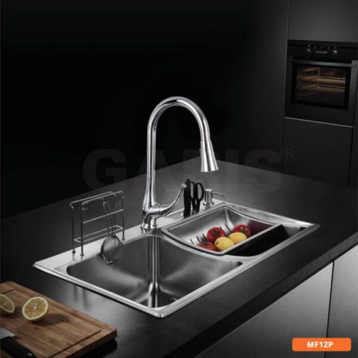 Vòi rửa tay nóng lạnh có dây rút Garis MF12P - 1