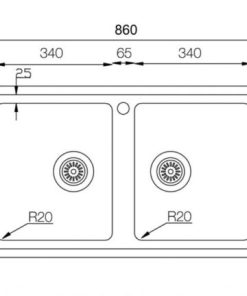 Turkey sink Beta 860Siphon, giá úp bát inox KONOX - 12 Turkey sink Beta 860Siphon, giá úp bát inox KONOX - 11