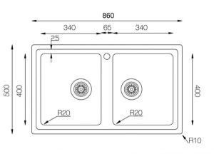 Turkey sink Beta 860Siphon, giá úp bát inox KONOX - 11