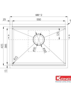Chậu rửa bát KONOX KN6046SU - 12 Chậu rửa bát KONOX KN6046SU - 11