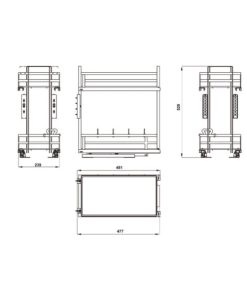 Rổ kéo để chai lọ OMERO 300 Hafele 400mm 549.20.825 - 8 Rổ kéo để chai lọ OMERO 300 Hafele 400mm 549.20.825 - 7