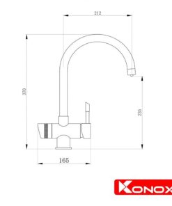 VÒI RỬA BÁT KONOX TRIM-WATER GREY - 11