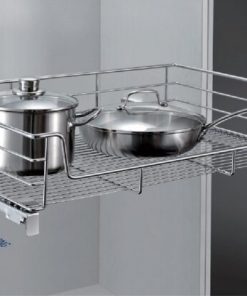 Giá xoong nồi inox nan âm tủ gắn cánh EG6175 – Eurogold