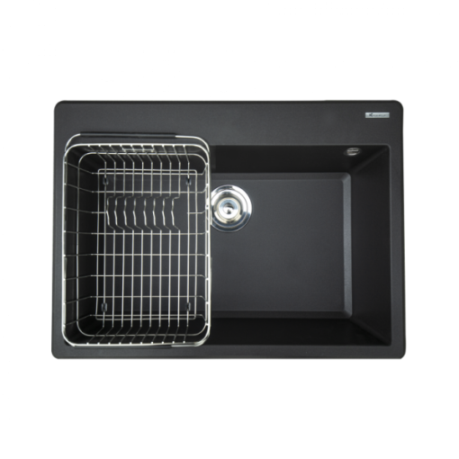 Chậu rửa bát KONOX Granite Sink Ruvita 680 Black - 1