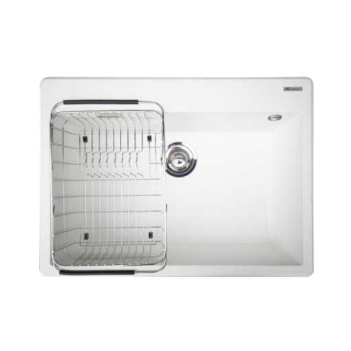 Chậu rửa bát Konox Granite Sink Ruvita 680 White Silver - 1