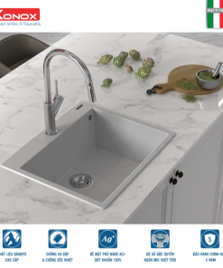 Chậu rửa bát KONOX Granite Sink Ruvita 680 WHITE SILVER - 20