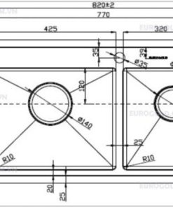 CHẬU RỬA BÁT EUROGOLD EUP28248 - 13