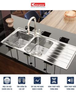 CHẬU RỬA BÁT KONOX Artusi KS11650 1D BÀN PHẢI - 15 CHẬU RỬA BÁT KONOX Artusi KS11650 1D BÀN PHẢI - 14