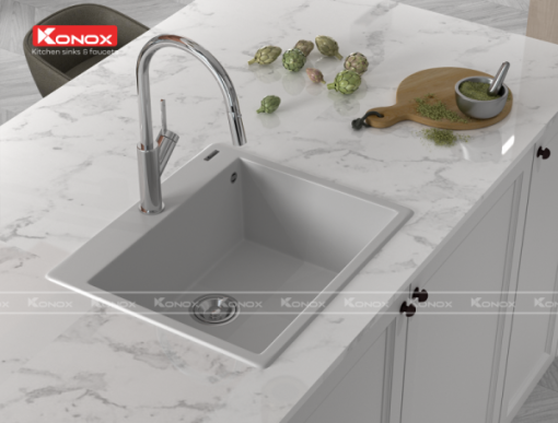 VÒI RỬA BÁT RÚT DÂY KONOX PONTE CHROME - 11
