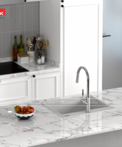 Chậu rửa bát KONOX Granite Sink Ruvita 680 WHITE SILVER - 22