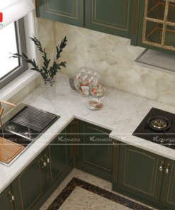 Topmount sink KN8250TDSiphon, thớt gỗ, roll mat KONOX - 21