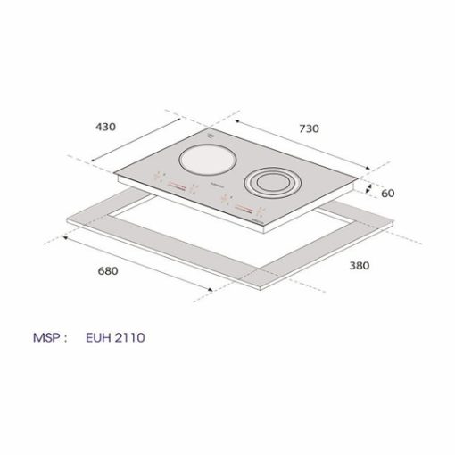 BẾP ĐIỆN TỪ 2 VÙNG NẤU EUROGOLD EUH2110 - 7