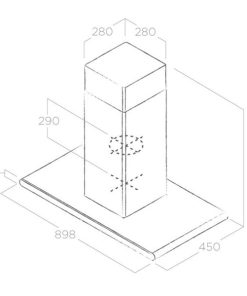 Máy hút mùi Elica GALAXY ISLAND BLIX/A/90X45 PRF0017852B - 7