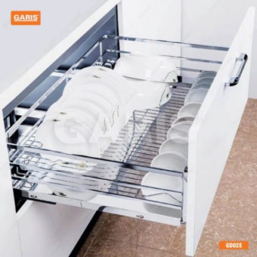 Giá bát đĩa Inox nan vuông cánh kéo GARIS GD02.80E - 1