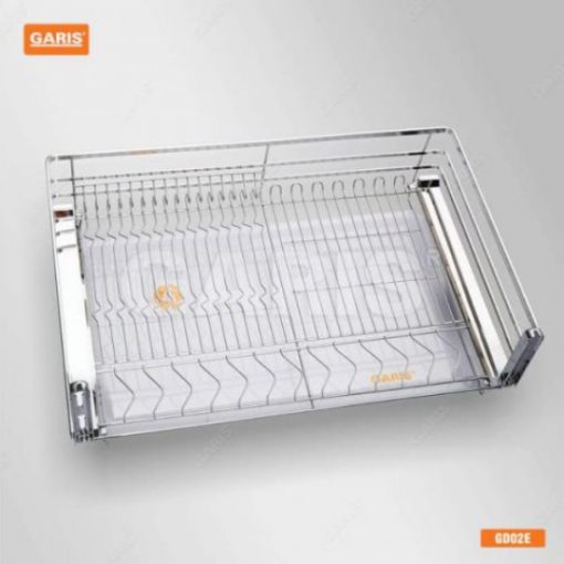 Giá bát đĩa Inox nan vuông cánh kéo GARIS GD02.80E - 3