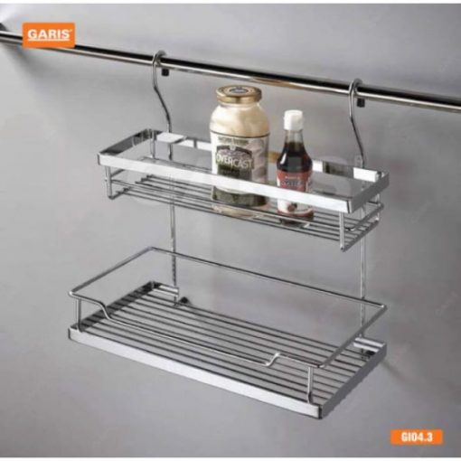 Giá để gia vị 2 tầng inox nan Garis GI04.3 - 1