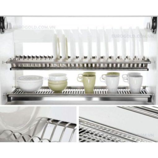 Gía chén đĩa cố định chữ V Eurogold inox304 EP160 - 3