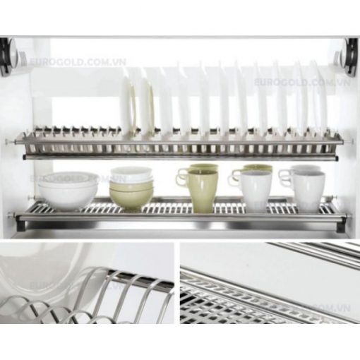 Giá chén đĩa cố định chữ V Eurogold inox201 EU01060 - 1