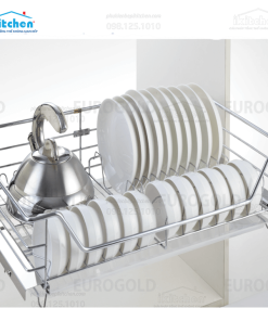 Giá bát đĩa inox nan âm tủ – gắn cánh Eurogold EG6275