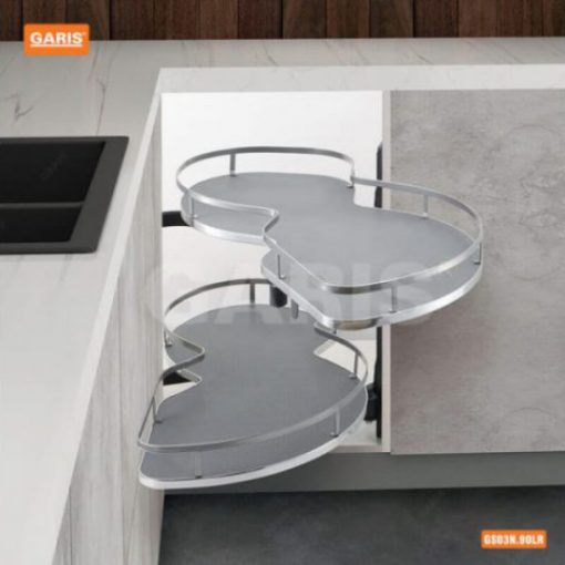 Giá xoay 1/2 hình chiếc lá đáy gỗ GARIS GS03N.90L/R - 3