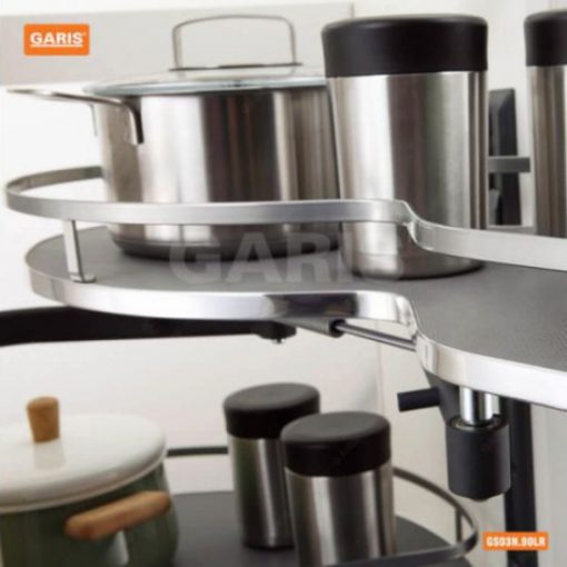 Giá xoay 1/2 hình chiếc lá đáy gỗ GARIS GS03N.90L/R - 5