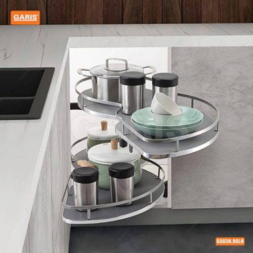 Giá xoay 1/2 hình chiếc lá đáy gỗ GARIS GS03N.90L/R - 1