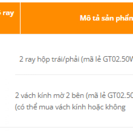 RAY HỘP GARIS TANDEMBOX GT02.50 - 2