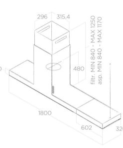 Máy hút mùi Elica HAIKU ISLAND WH/A/180 PRF0146291 - 11