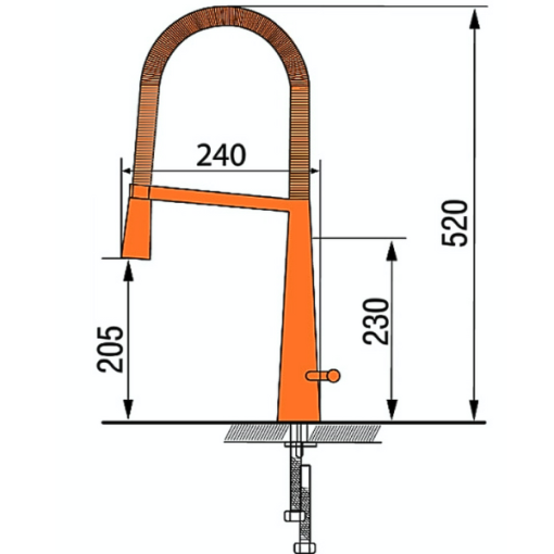 Vòi rửa bằng đồng thau cao cấp GARIS MF03P - 3