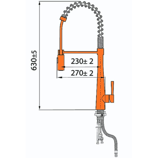Vòi rửa tay nóng lạnh inox cao cấp GARIS MF04E - 3
