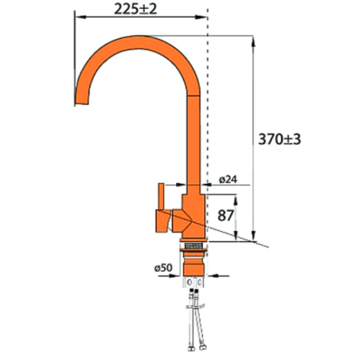 Vòi rửa tay nóng lạnh Garis MF05E - 3