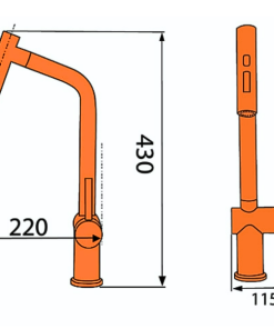 Vòi rửa tay cao cấp nóng lạnh inox 304 GARIS MF16E - 13