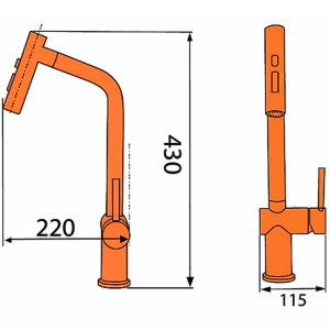 Vòi rửa tay cao cấp nóng lạnh inox 304 GARIS MF16E - 13