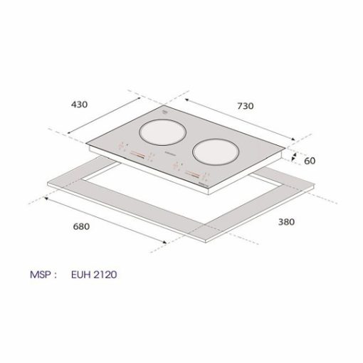 BẾP TỪ 2 VÙNG NẤU EUROGOLD EUH2120 - 7