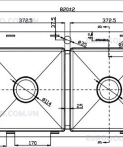 CHẬU RỬA BÁT EUROGOLD EUS18248 - 13