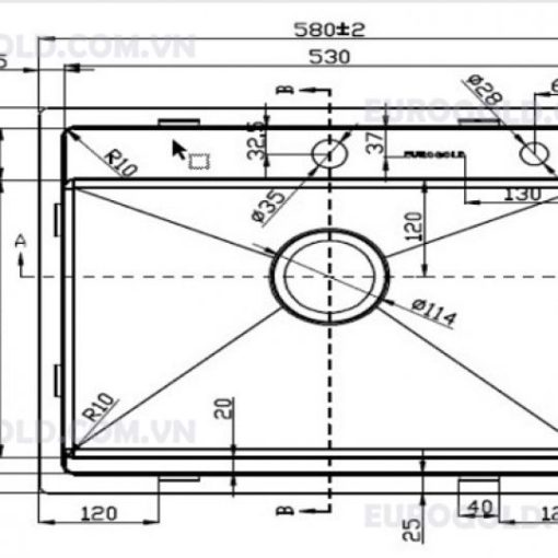 CHẬU RỬA BÁT EUROGOLD EUS55848 - 7