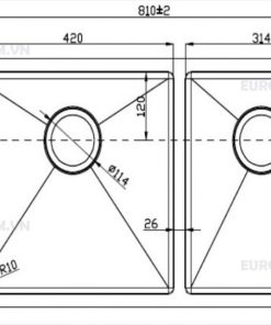 CHẬU RỬA BÁT EUROGOLD EUS68144 - 13