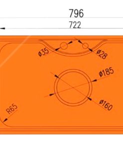 Chậu rửa chén bát có 1 hố lớn Garis GS15.80 - 14 Chậu rửa chén bát có 1 hố lớn Garis GS15.80 - 13