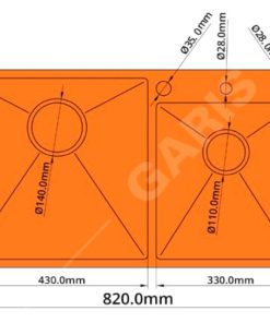 Chậu rửa chén bát Garis GS21.82 - 13