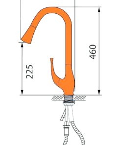 Vòi rửa tay nóng lạnh có dây rút Garis MF12P - 12 Vòi rửa tay nóng lạnh có dây rút Garis MF12P - 11