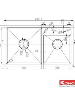 Chậu rửa bát KONOX KN8248DO - 12 Chậu rửa bát KONOX KN8248DO - 11